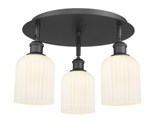 Ballston Three Light Semi-Flush Mount in Matte Black (405|516-3C-BK-G559-5GWH)