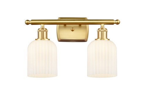 Ballston Two Light Bath Vanity in Satin Gold (405|516-2W-SG-G559-5GWH)