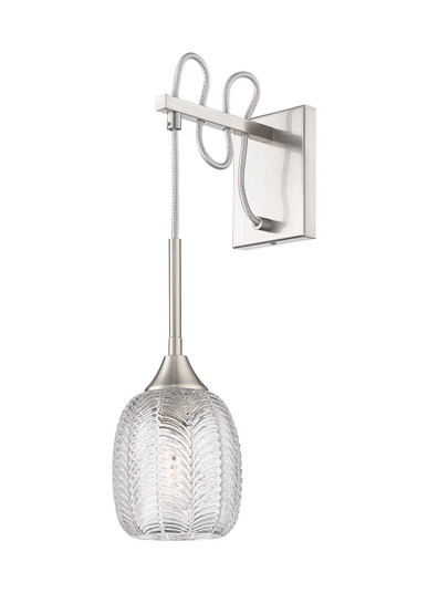 Downtown Urban One Light Wall Sconce in Brushed Satin Nickel (405|323-1W-SN-G323-5CL)