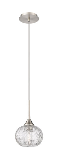 Downtown Urban One Light Pendant in Brushed Satin Nickel (405|323-1P-SN-G323-7CL)