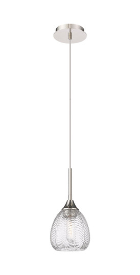 Downtown Urban One Light Pendant in Polished Nickel (405|323-1P-PN-G323-6CL)