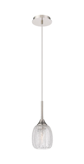 Downtown Urban One Light Pendant in Polished Nickel (405|323-1P-PN-G323-5CL)