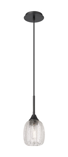 Downtown Urban One Light Pendant in Matte Black (405|323-1P-BK-G323-5CL)