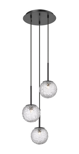 Barrington Three Light Mini Pendant in Matte Black (405|320-3P-BK-G320-6CL-BK)