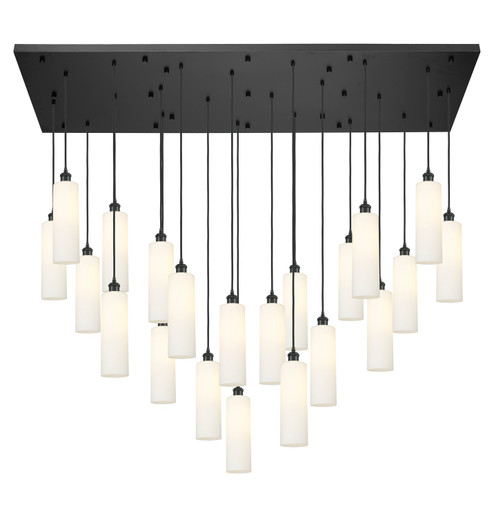 Downtown Urban 21 Light Pendant in Matte Black (405|172BK-B-21P-BK-G434-12WH)