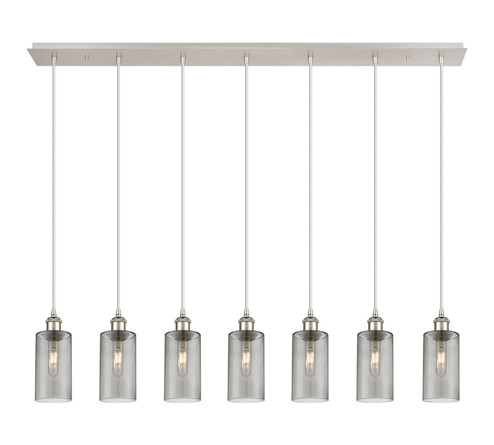 Downtown Urban Seven Light Linear Pendant in Polished Nickel (405|127B-7P-PN-G434-7SM)