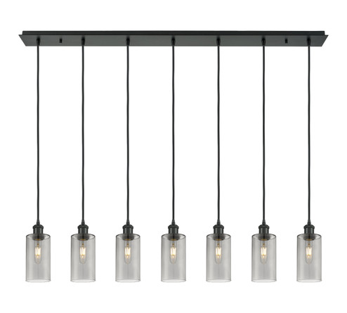 Downtown Urban Seven Light Linear Pendant in Matte Black (405|127B-7P-BK-G434-7SM)