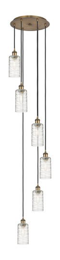Downtown Urban Six Light Pendant in Brushed Brass (405|116B-6P-BB-G434-7DE)