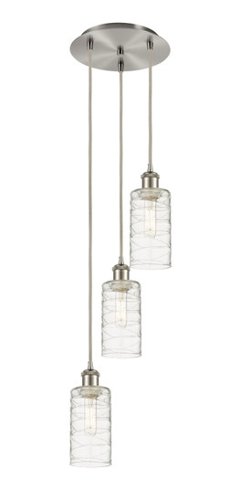 Downtown Urban Three Light Pendant in Brushed Satin Nickel (405|113B-3P-SN-G434-7DE)