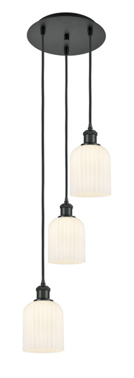 Ballston Three Light Pendant in Matte Black (405|113B-3P-BK-G559-5GWH)