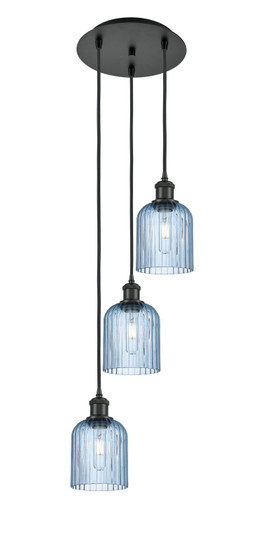 Ballston Three Light Pendant in Matte Black (405|113B-3P-BK-G559-5BL)