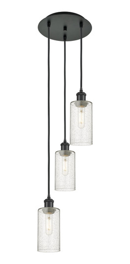 Downtown Urban Three Light Pendant in Matte Black (405|113B-3P-BK-G434-7SDY)