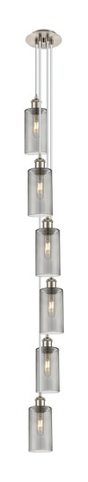 Downtown Urban Six Light Pendant in Brushed Satin Nickel (405|106B-6P-SN-G434-7SM)