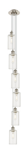 Downtown Urban Six Light Pendant in Brushed Satin Nickel (405|106B-6P-SN-G434-7CL)