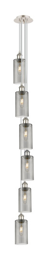 Downtown Urban Six Light Pendant in Polished Nickel (405|106B-6P-PN-G434-7SM)