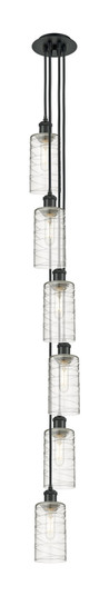 Downtown Urban Six Light Pendant in Matte Black (405|106B-6P-BK-G434-7DE)