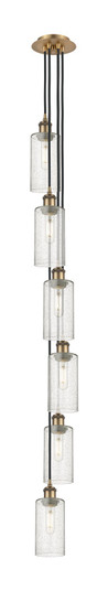 Downtown Urban Six Light Pendant in Brushed Brass (405|106B-6P-BB-G434-7SDY)