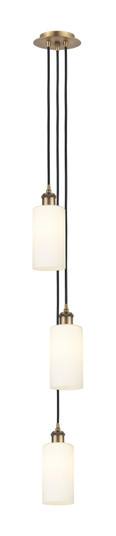 Downtown Urban Three Light Pendant in Brushed Brass (405|103B-3P-BB-G434-7WH)