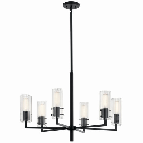 Velestino Six Light Chandelier in Black (12|52679BK)