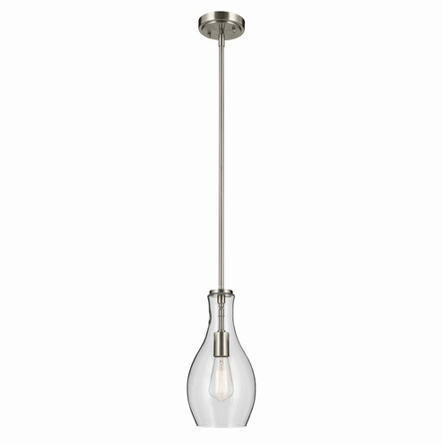 Everly One Light Pendant in Brushed Nickel (12|42456NI)