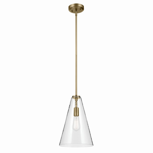 Everly One Light Pendant in Natural Brass (12|42199NBR)