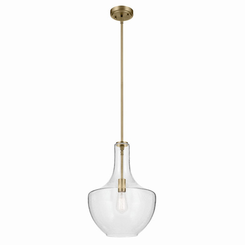 Everly One Light Pendant in Natural Brass (12|42046NBRCS)