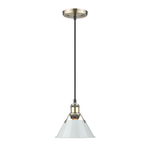 Orwell One Light Mini Pendant in Aged Brass (62|3306-S AB-DB)