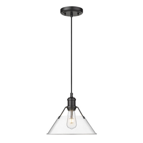 Orwell One Light Pendant in Matte Black (62|3306-M BLK-CLR)