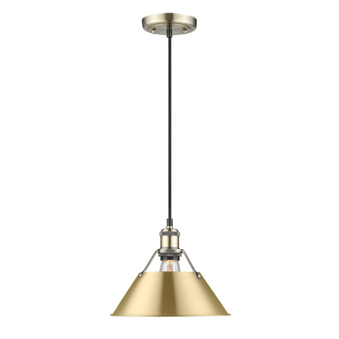 Orwell One Light Pendant in Aged Brass (62|3306-M AB-BCB)