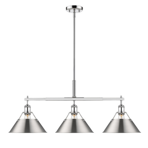 Orwell Three Light Linear Pendant in Chrome (62|3306-LP CH-PW)