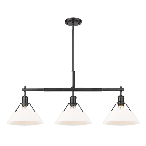 Orwell Three Light Linear Pendant in Matte Black (62|3306-LP BLK-OP)