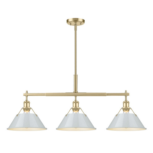 Orwell Three Light Linear Pendant in Brushed Champagne Brass (62|3306-LP BCB-DB)