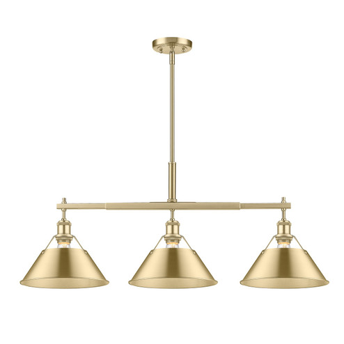 Orwell Three Light Linear Pendant in Brushed Champagne Brass (62|3306-LP BCB-BCB)