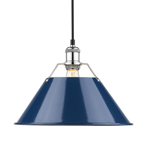 Orwell One Light Pendant in Chrome (62|3306-L CH-NVY)