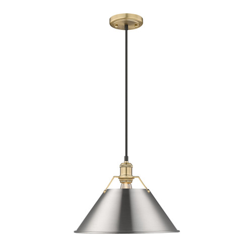 Orwell One Light Pendant in Brushed Champagne Brass (62|3306-L BCB-PW)