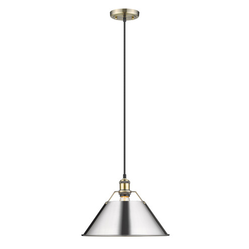 Orwell One Light Pendant in Aged Brass (62|3306-L AB-CH)
