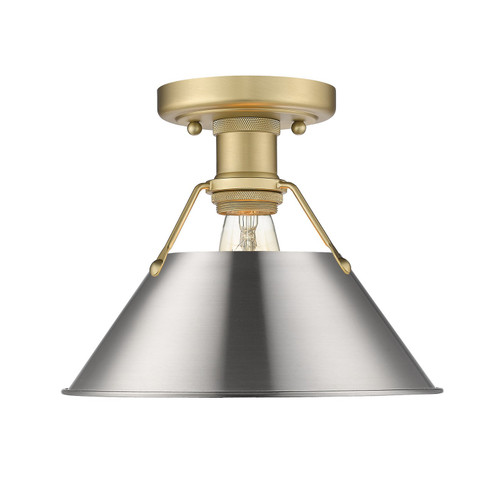 Orwell One Light Flush Mount in Brushed Champagne Brass (62|3306-FM BCB-PW)