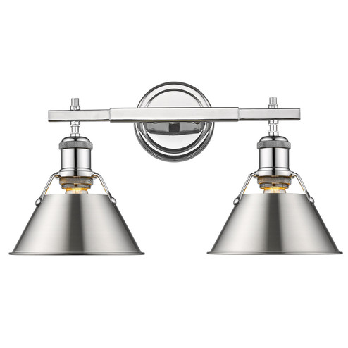 Orwell Two Light Bath Vanity in Chrome (62|3306-BA2 CH-PW)