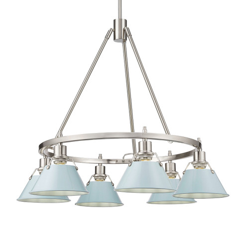Orwell Six Light Chandelier in Pewter (62|3306-6 PW-DB)