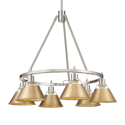 Orwell Six Light Chandelier in Pewter (62|3306-6 PW-BCB)