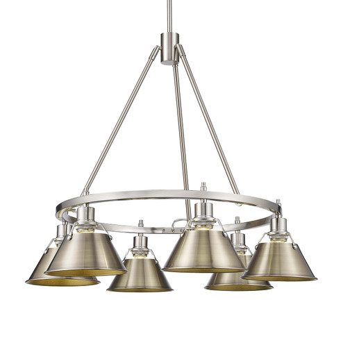 Orwell Six Light Chandelier in Pewter (62|3306-6 PW-AB)