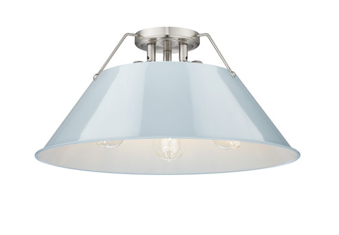 Orwell Three Light Flush Mount in Pewter (62|3306-3FM PW-DB)