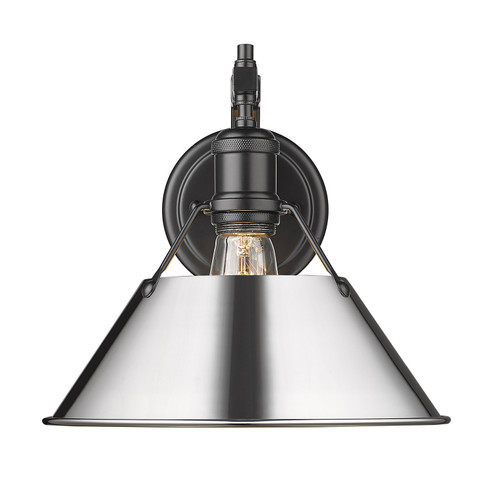 Orwell One Light Wall Sconce in Matte Black (62|3306-1W BLK-CH)