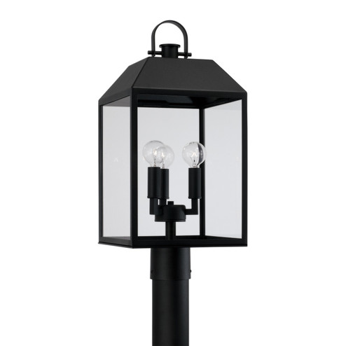 Nelson Three Light Outdoor Post Lantern in Black (65|953435BK)