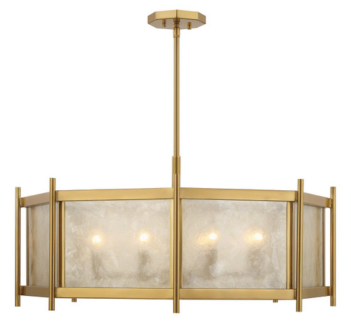 Jacobs Eight Light Chandelier in Warm Brass (51|1-3803-8-322)