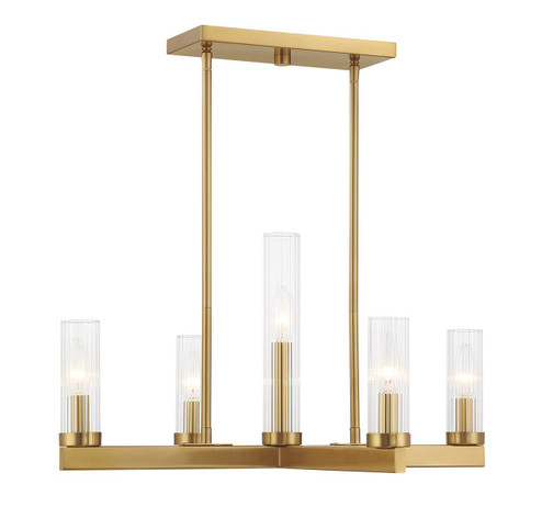 Carina Five Light Chandelier in Warm Brass (51|1-2634-5-322)