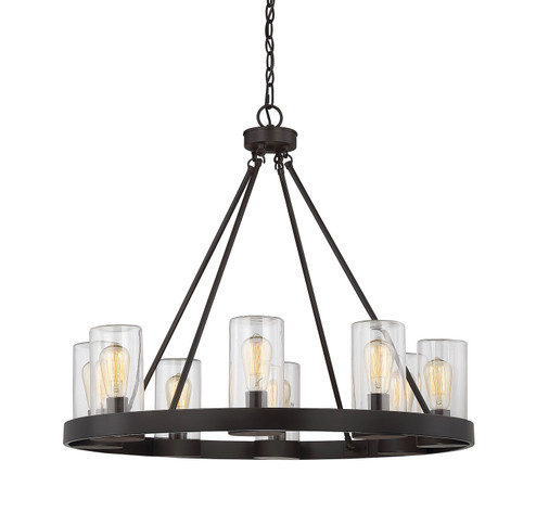 Inman Eight Light Outdoor Chandelier in English Bronze (51|1-1130-8-13)