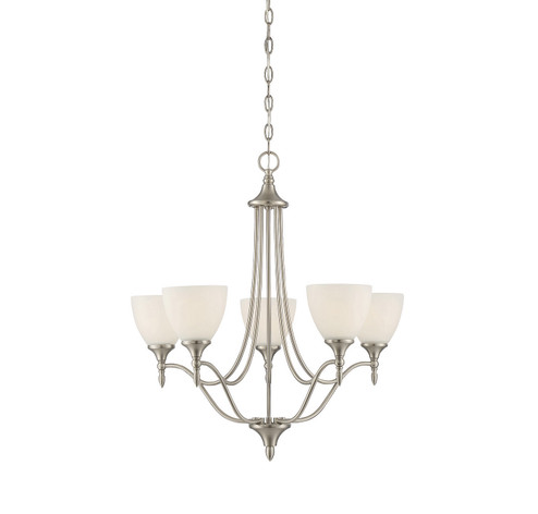 Herndon Five Light Chandelier in Satin Nickel (51|1-1001-5-SN)