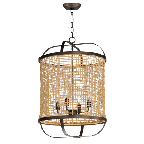 Cestino Four Light Pendant in Antique Bronze (16|22474NAANB)