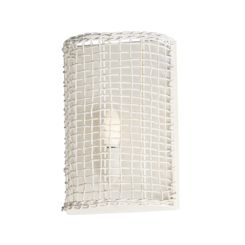 Cestino One Light Wall Sconce in Weathered White (16|22471WWT)